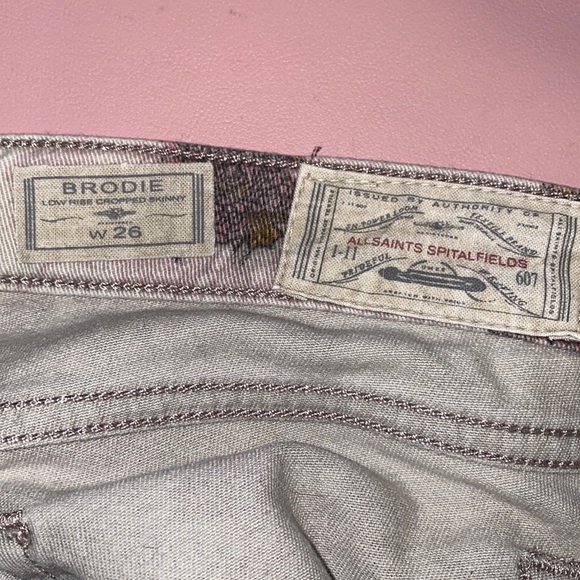 All Saints Brodie floral print jeans - Picture 7 of 9